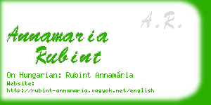 annamaria rubint business card